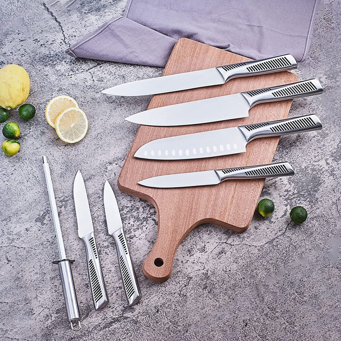 15 Piece Stainless Steel Knife Set!